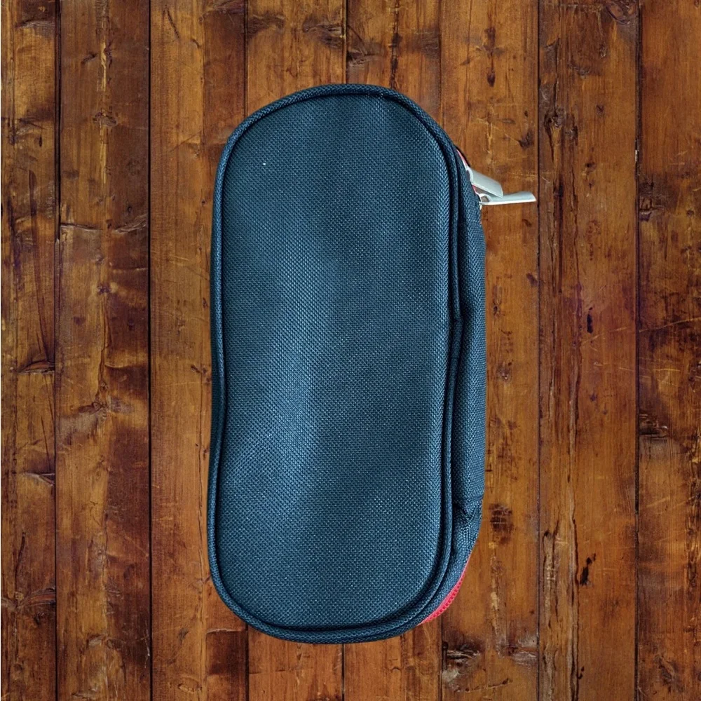 Black and Red Zippered Storage Case